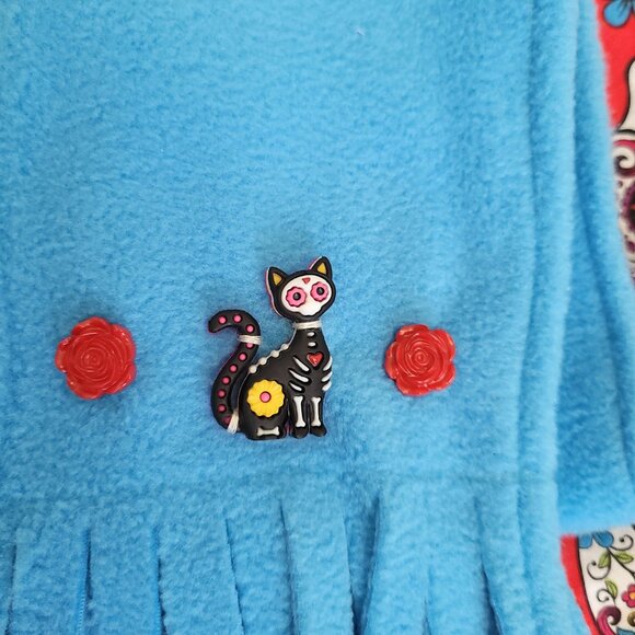 Sugar Skull Halloween 2pc Outfit scarf for 11" Mattel Child Grogu baby yoda Doll - Picture 5 of 7